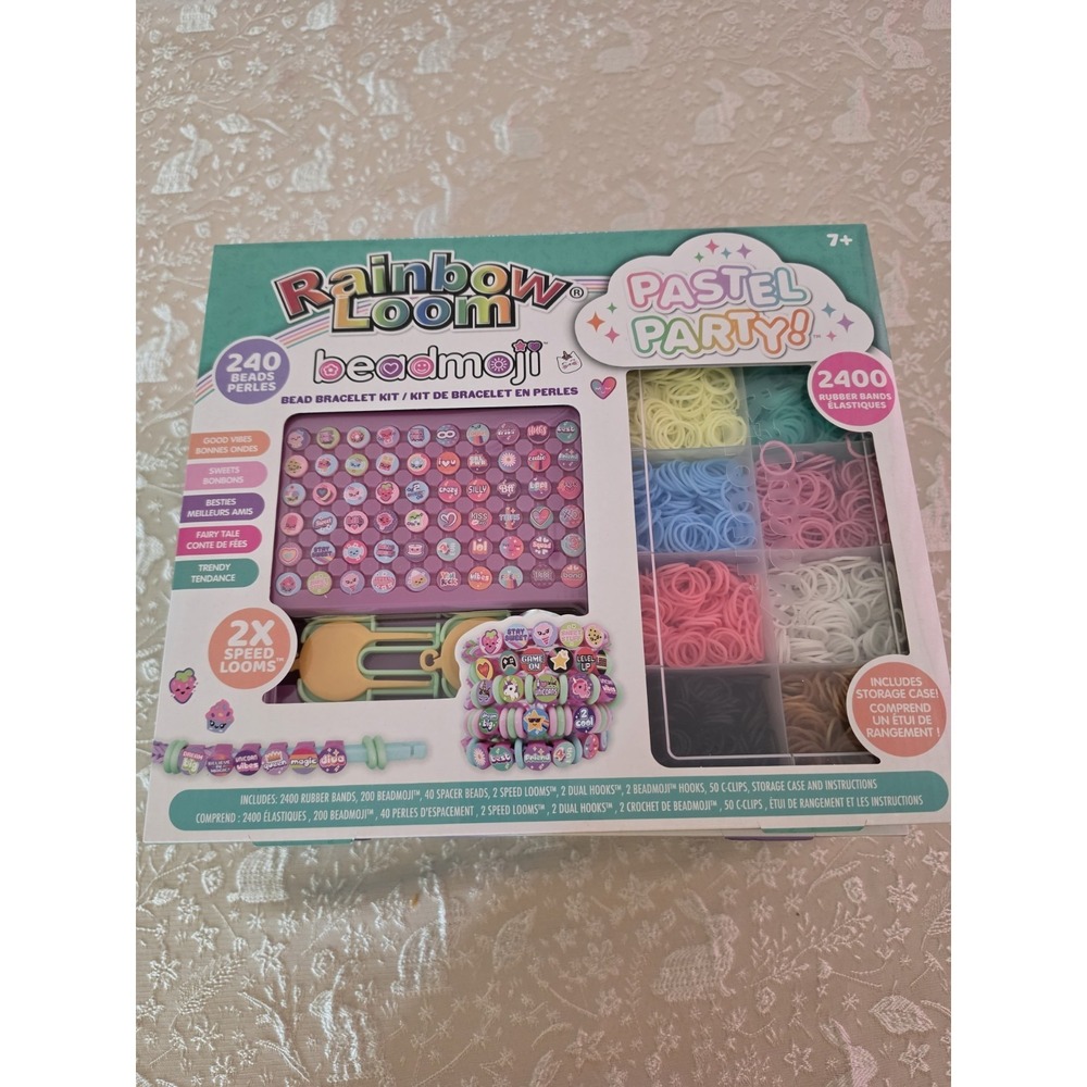 Rainbow Loom Pastel Party Beadmoji Bead Bracelet Kit Ages 7+